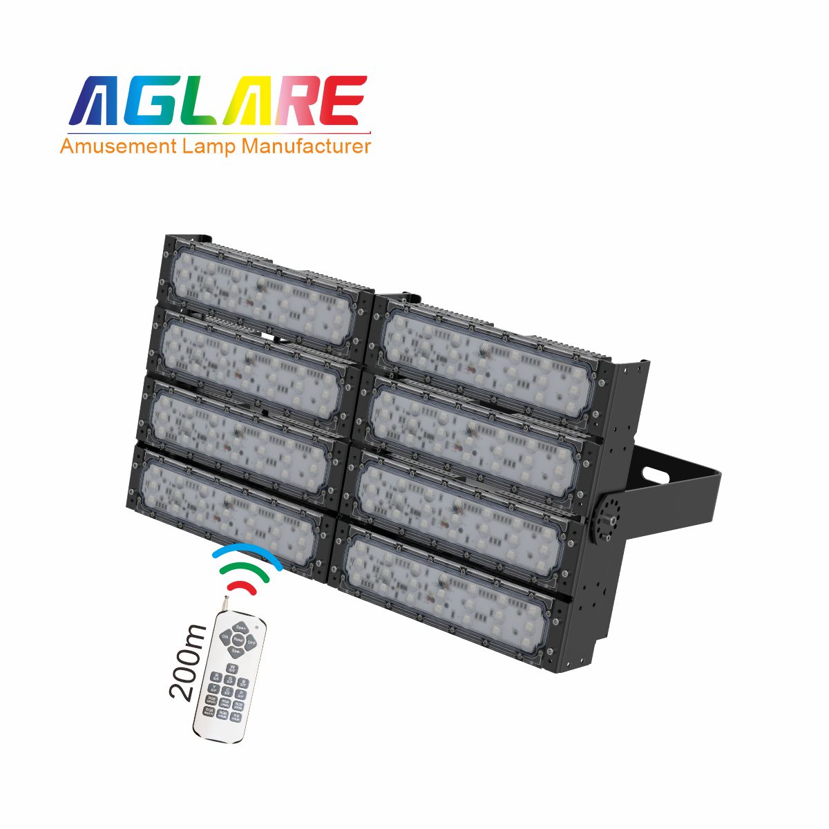 400WLED彩色投光灯泛光灯,变色户外射灯带遥？？仄