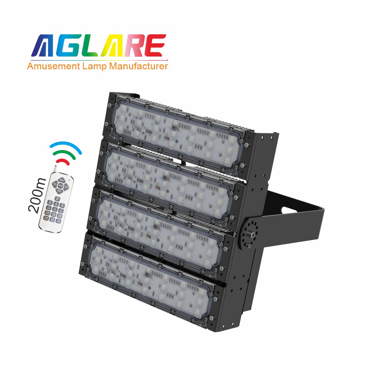 200W RGB彩色投光灯,变色户外射灯带遥？？仄