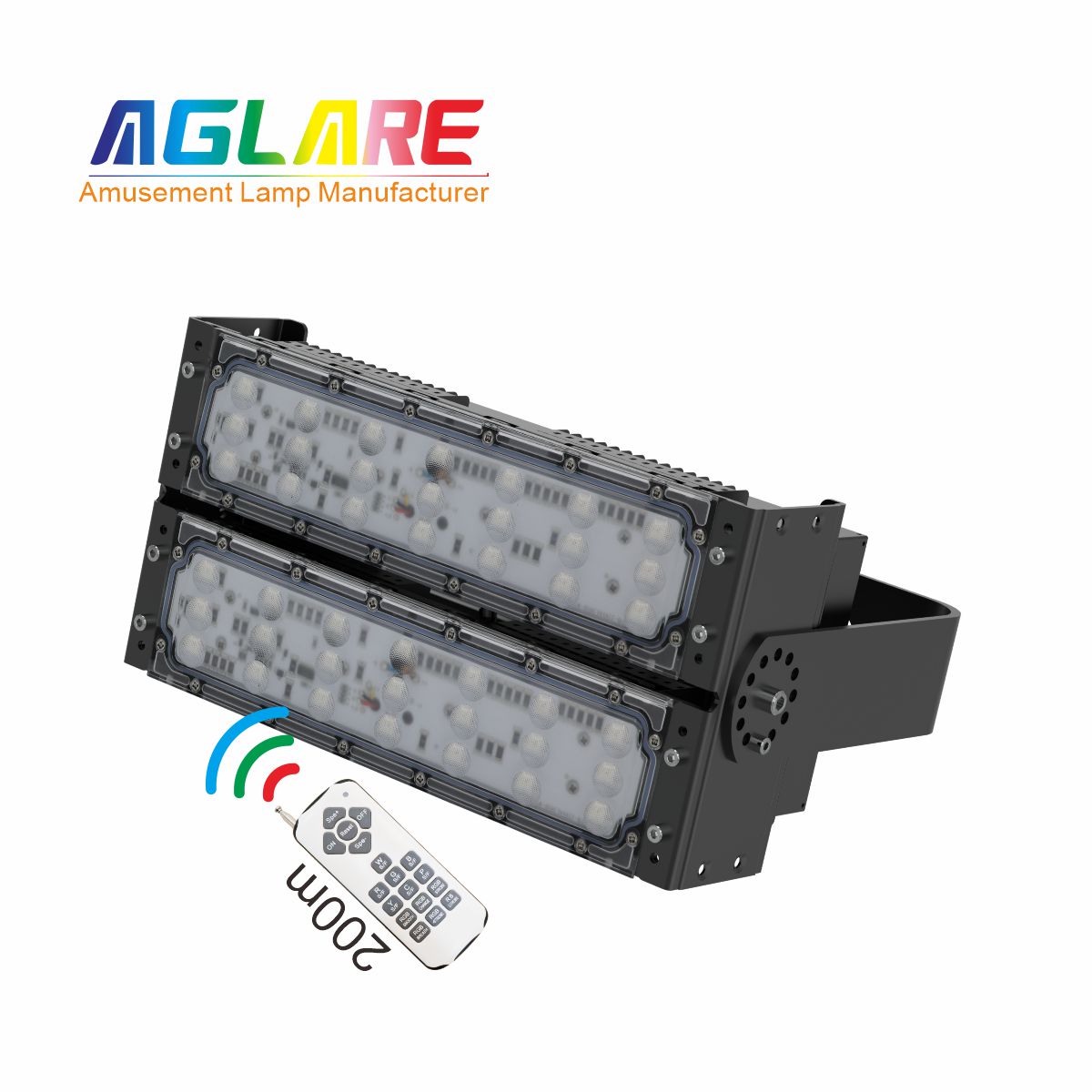 100W LED彩色泛光灯 RGB投光灯带遥？？仄